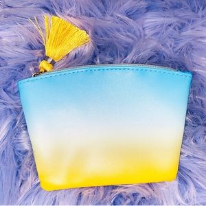 Blue & Yellow Ombré Tassel Makeup Bag
